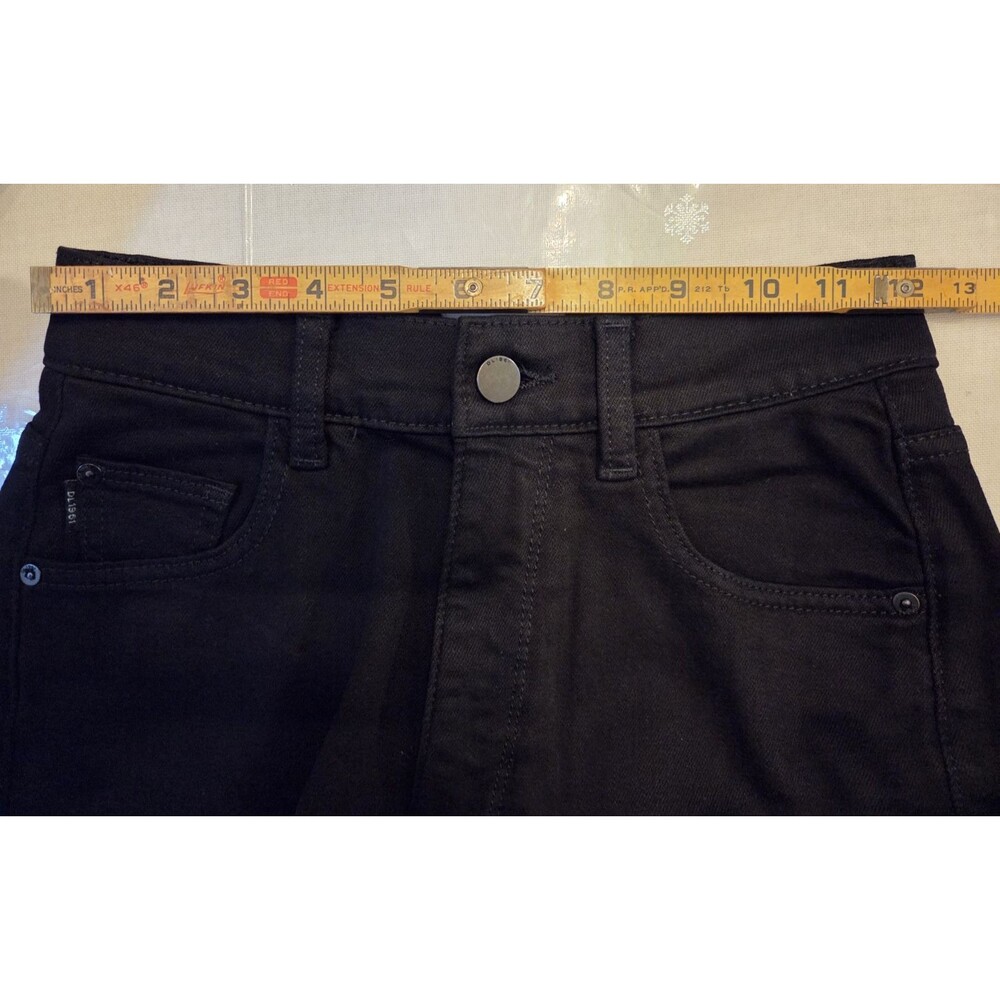 DL1961 Hepburn Wide Leg 24x27 Jet Black High Rise Cropped - Picture 11 of 13